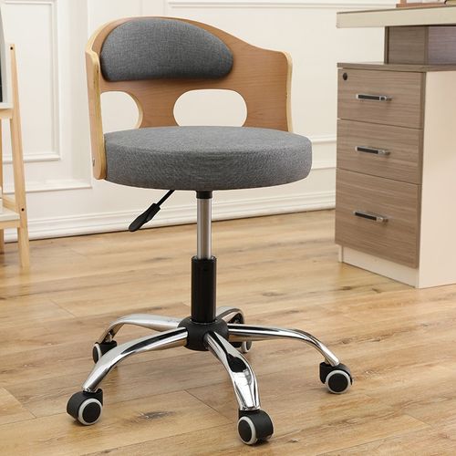 欧式吧台椅现代简约靠背椅收银台滑轮升降高脚凳椅前台椅家用转椅