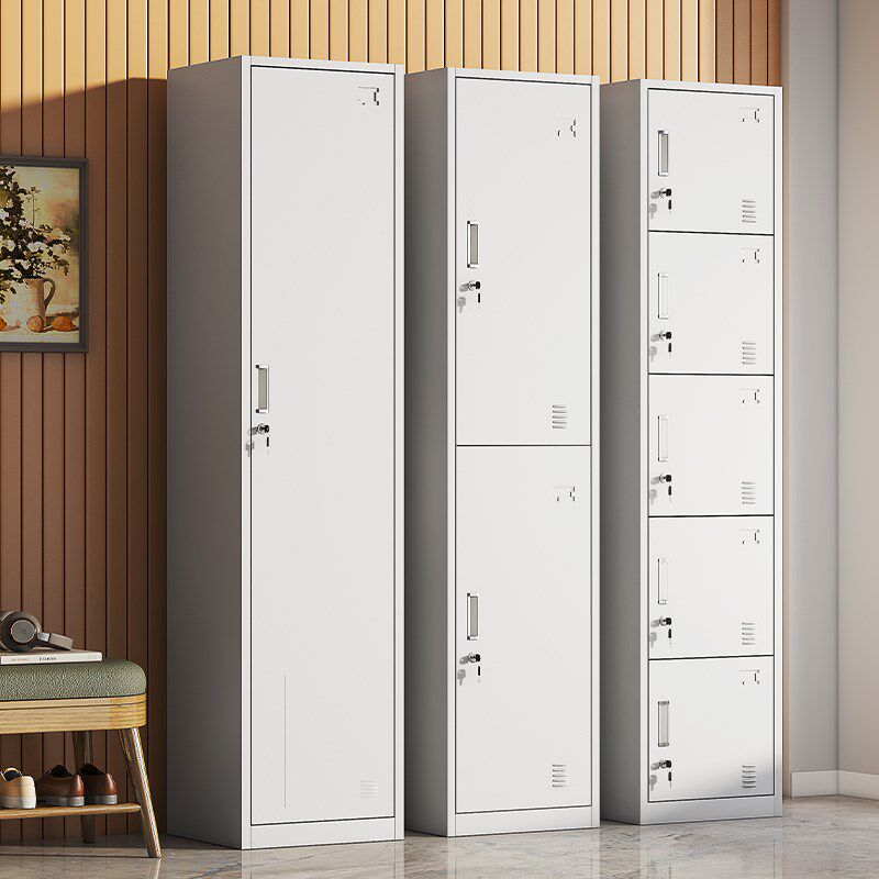 单门衣柜铁皮柜单人柜员工柜储物柜钢制更衣箱简易小办公更衣柜