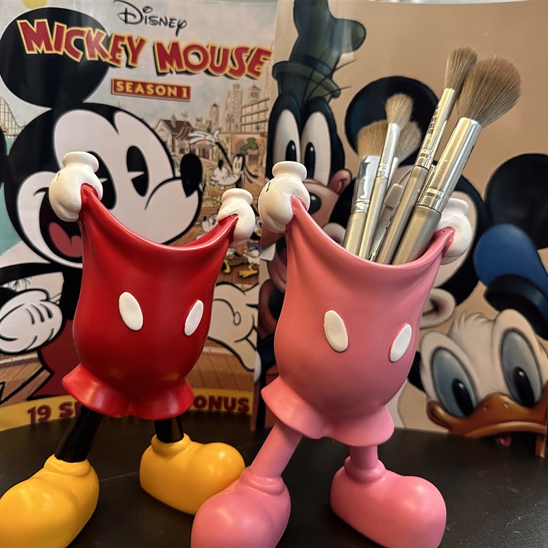 米奇裤衩创意花瓶多功能笔筒化妆刷收纳家居桌面摆件办公桌装饰品