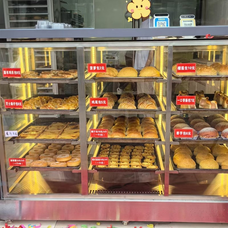 商用保温柜加热板栗蛋挞面包柜玻璃展示柜