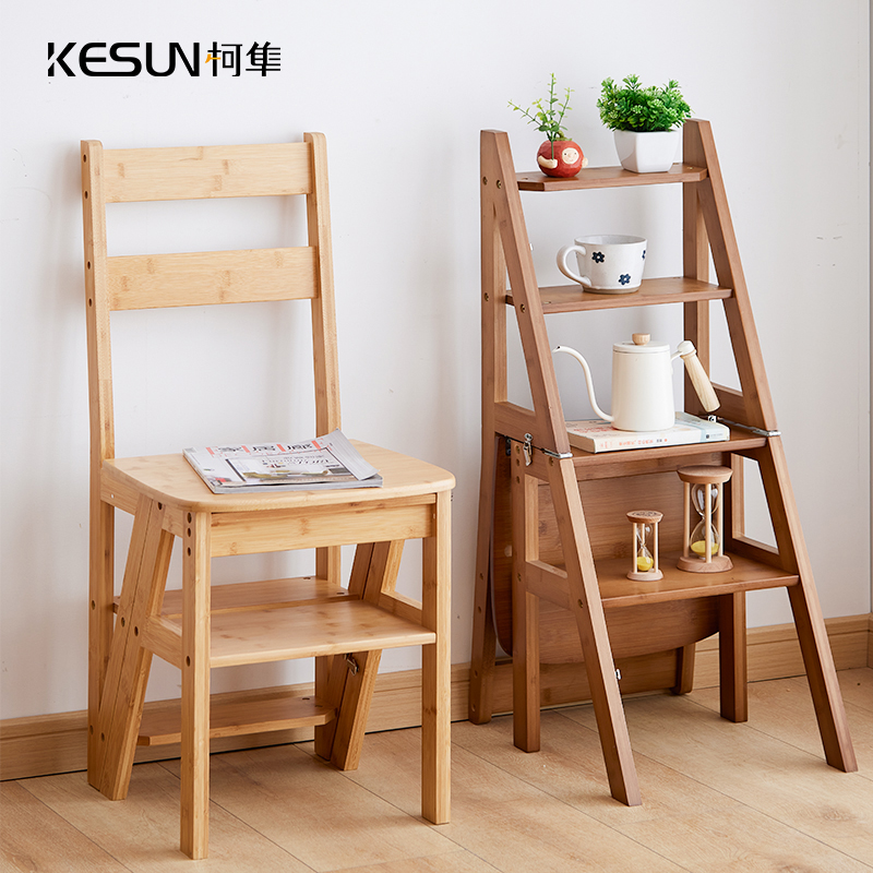 梯凳折叠家用梯子椅子两用室内登高二步四步凳多功能垫脚台阶凳子