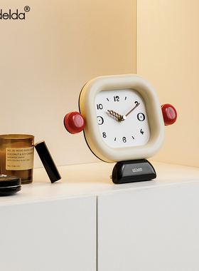 Mandelda客厅桌面奶油风时钟入户玄关装饰摆件电视柜酒柜家居饰品