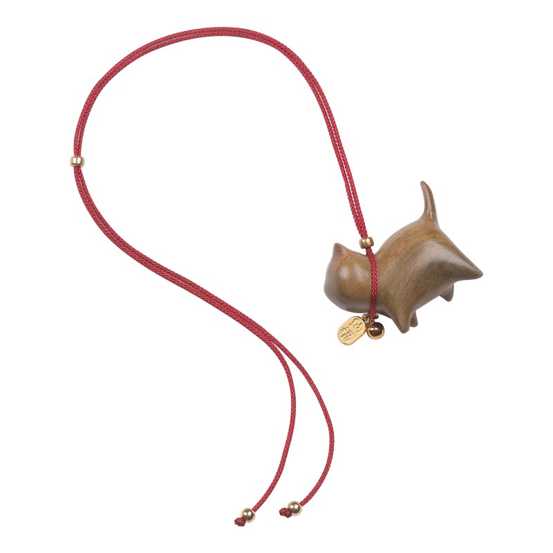 木质摆件黑檀木雕刻猫咪汽车挂件手把件招财创意家居饰品车内吊饰