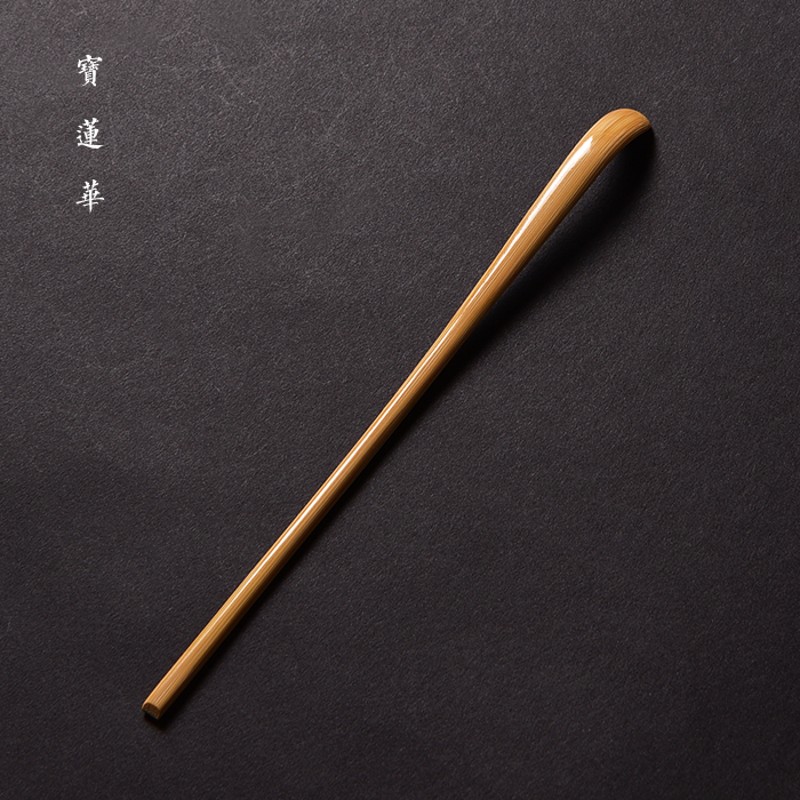 手工万目精磨玉竹茶拨茶针两件套 竹茶扒竹茶针 竹制茶勺茶道零配