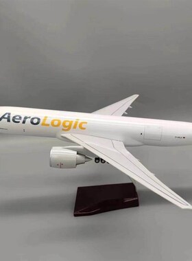爆款B777-200AeroLogic航空Scale1:15747cm飞机模型摆件带灯