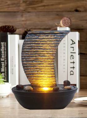 一帆风顺招财转运创意客厅桌面小型循环水景观流水船喷泉送礼摆件