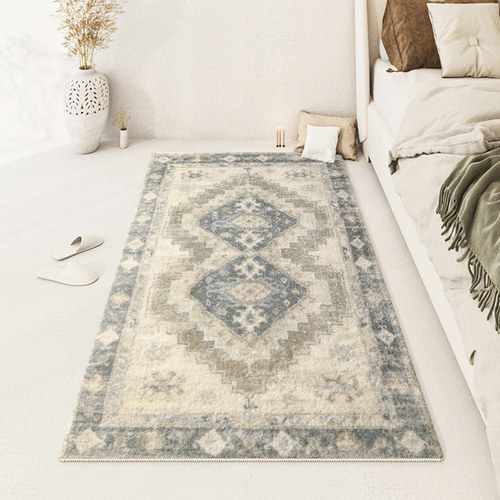 床边地毯卧室家用加厚仿羊绒长条飘窗毛毯垫小防滑房间床前地垫