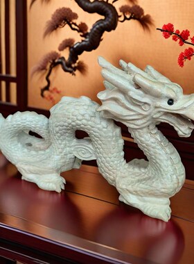桃木龙摆件木雕实木补缺角青龙办公室原色龙原木龙无漆装饰品
