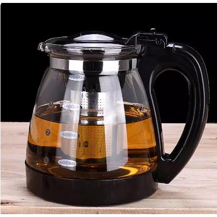 开水直冲花茶壶耐热玻璃茶壶茶具不锈钢过滤网大容量冲茶器