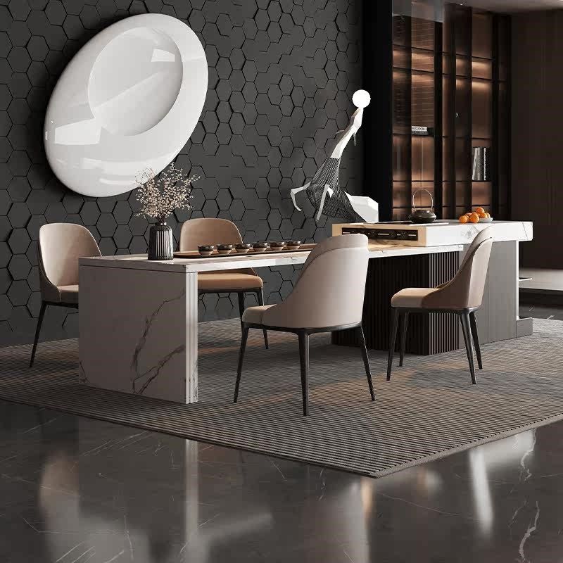 伸缩岩板餐桌岛台一体饭桌椅子家用可伸缩多功能茶桌吧台开,住宅家具,岛台,淘宝优惠券,粉丝福利购,淘宝优惠卷