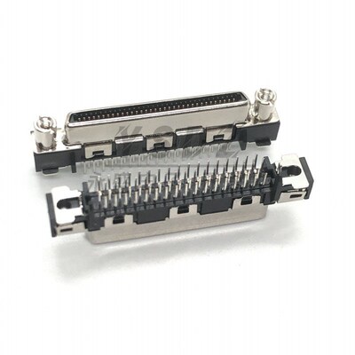 原装Scsi连接器 VHDCI68PIN母头 180度焊板68P母座 VHDCI68芯插座