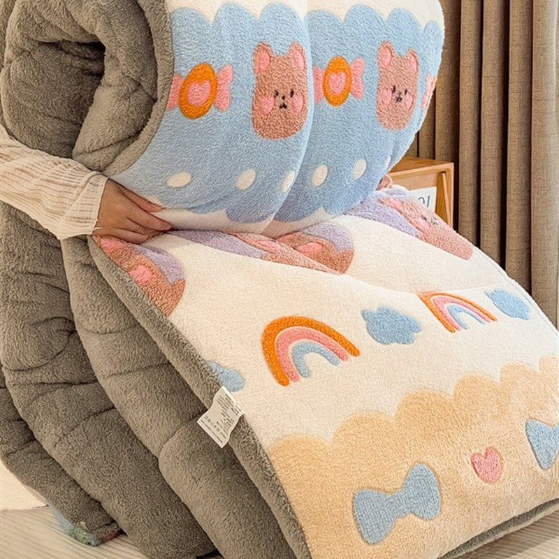 羊羔绒被子棉被被芯冬天宿舍2025新款冬季单人秋冬被加厚保暖10斤,床上用品,化纤被,淘宝优惠券,粉丝福利购,淘宝优惠卷