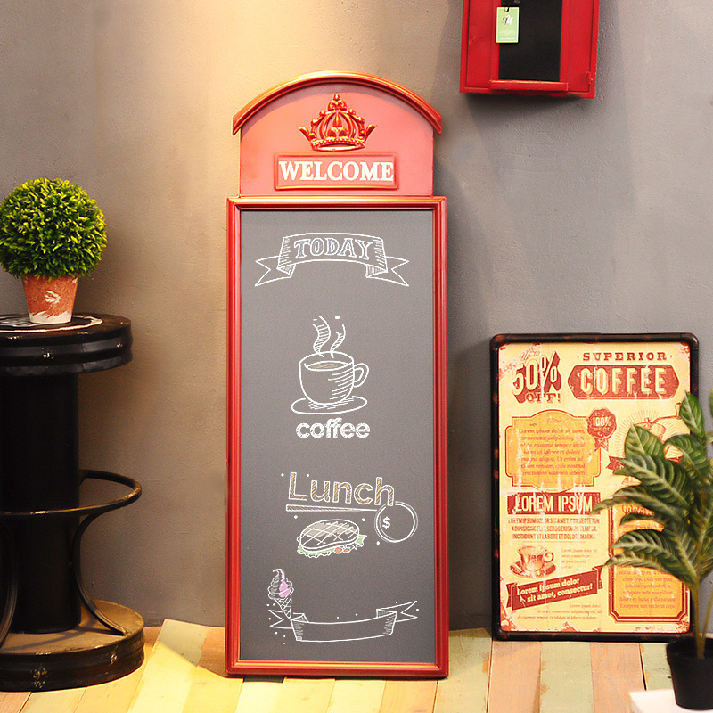 复古工业风留言板酒吧咖啡馆餐厅创意落地黑板挂件墙上装饰品壁挂