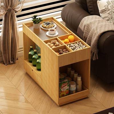 沙发边几边柜可移动小茶几轻奢角几客厅创意简约窄茶台侧边柜推车