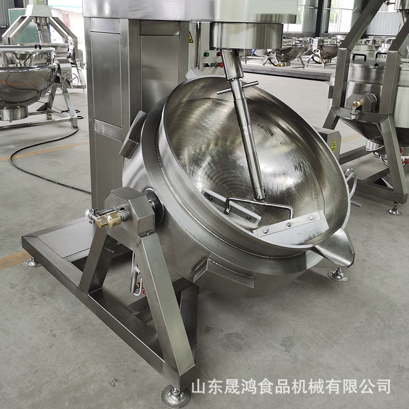 糖浆熬制搅拌炒锅自动出料行星搅拌炒锅火锅底料炒料机