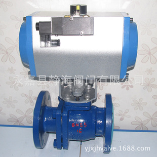 瀞海Q641F46气动铸钢全衬氟球阀法兰球阀 气动衬氟球阀