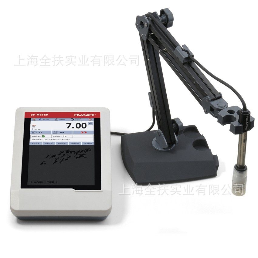 ?华志HZP-T502pH计 彩色触控屏pH电极 酸碱度检测仪0.01级高精度