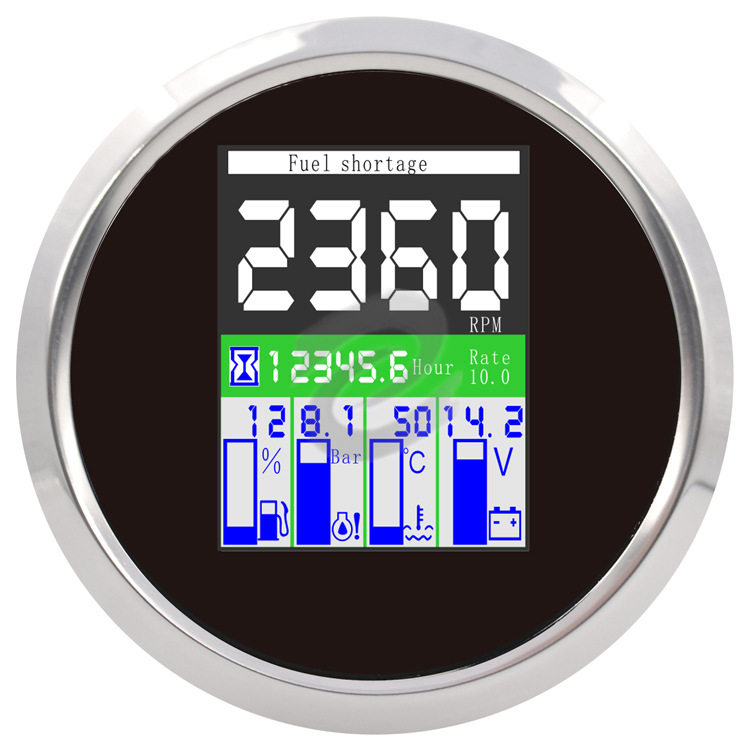 85mm汽车五合一多功能大表转速计时/油位/电压/水温/油压,五金/工具,温湿度计,淘宝优惠券,粉丝福利购,淘宝优惠卷