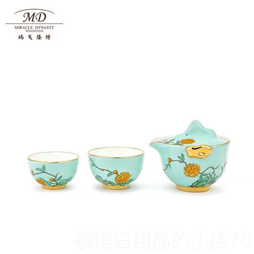 高档玛戈特瓷茶具茶杯家用待喝客两骨人便携式隆旅行功夫家用中式