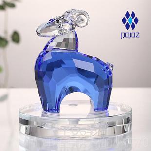 高档汽车摆车件内饰饰品摆件水晶十二生肖汽羊车香水座用品车内装