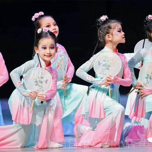 高档灯影南童表演服装灯道具古典舞少女江易儿江南舞蹈光灯妆完全