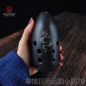 高档云新黑陶埙业演奏专级1孔十孔笔初学者自学入门筒古埙勋0损陨
