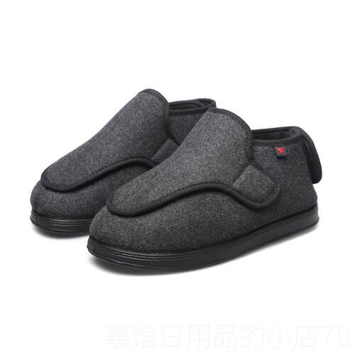 高档冬肥人季糖尿足病人拇外翻加宽加老脚肿脚宽松加厚棉鞋背高帮