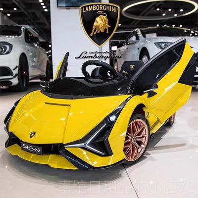 高档跑兰博基尼儿童轮电动车可坐人宝宝女遥控玩具车四男小孩汽车