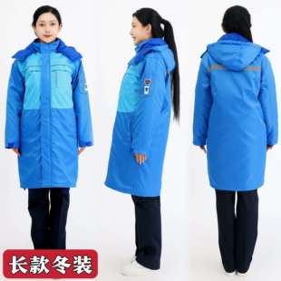 高档新型油站工作服工中型石化油化春石、加夏、秋、冬服装棉衣长