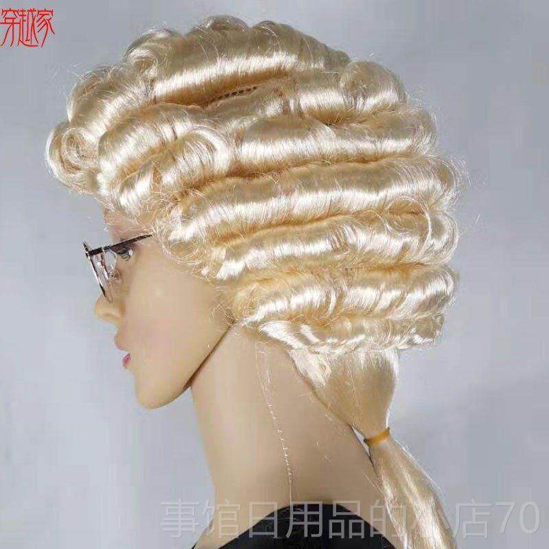 高档钢琴家演奏音廷宫演出表演头套法官师假发男律女儿童成人乐假