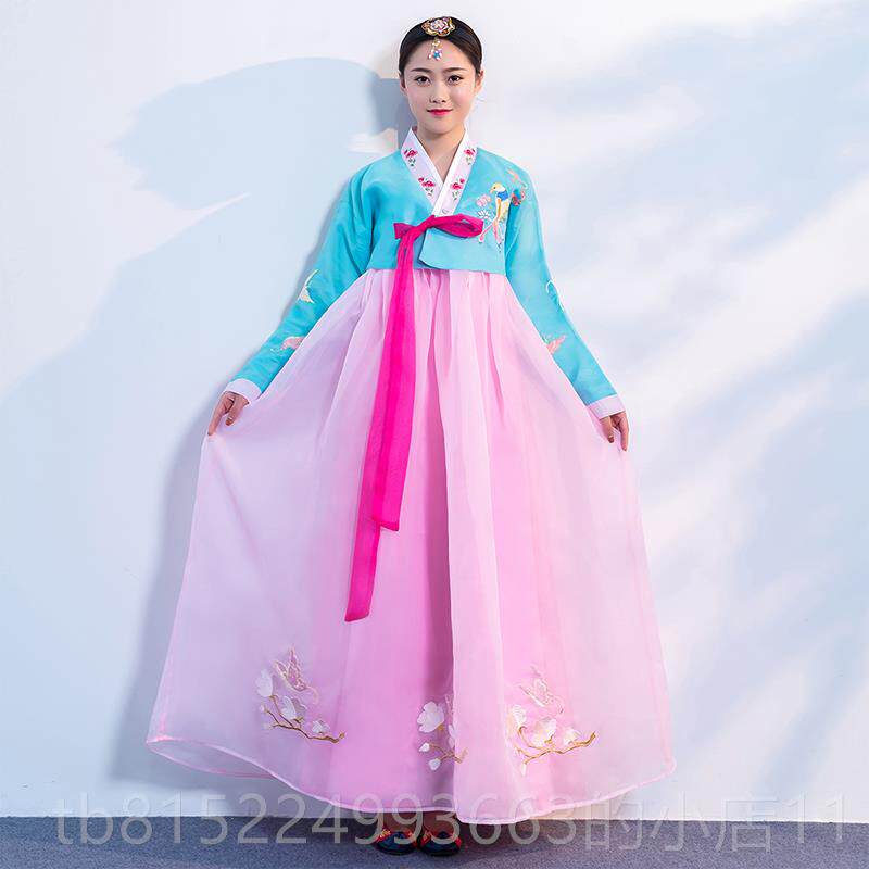 正品朝鲜服装长裙韩演服古女日常鲜族装改良韩国成人装大长今舞蹈