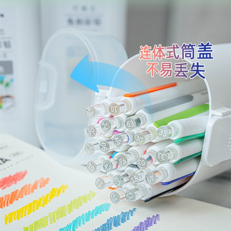 彩铅美术生专用儿童可擦可换芯画画免削色2色油性学生自动铅笔