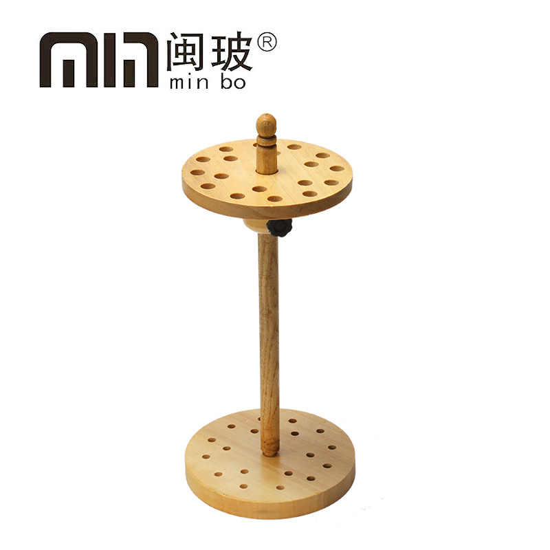 梯形刻度吸管木制架子圆盘木质吸管架木质移液管架滴管架试管架