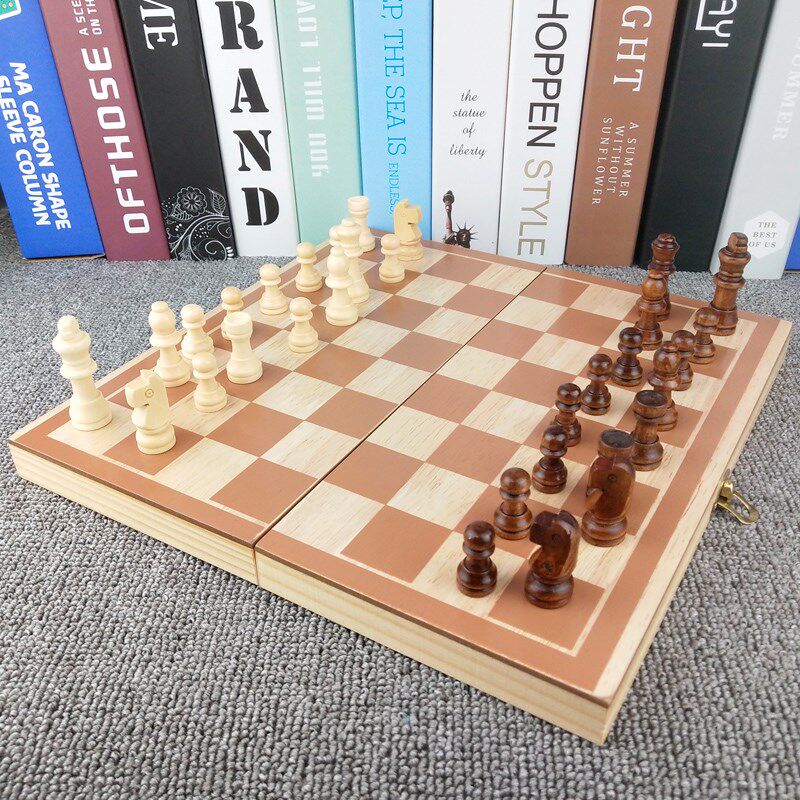 儿童益智国际象棋棋盘木质小学生桌面游戏亲子互动智力开发玩具