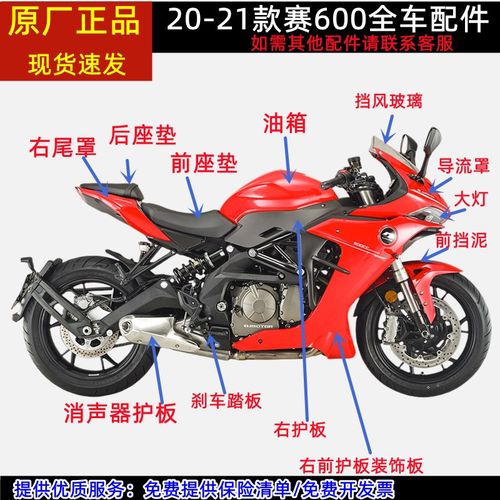 20-21款赛600车壳QJ600GS-3B导流罩头罩左右前护板装饰板尾罩大灯