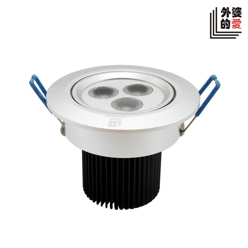 外婆的爱LED单灯9瓦珠宝翡翠壁柜展示节能牛眼天花嵌入接近太阳光