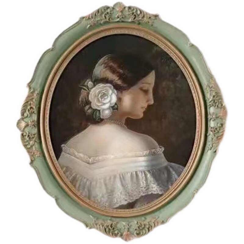 画廊树脂复古相框蓝色法式古典树脂相框楼梯背景墙画框可挂墙摆台