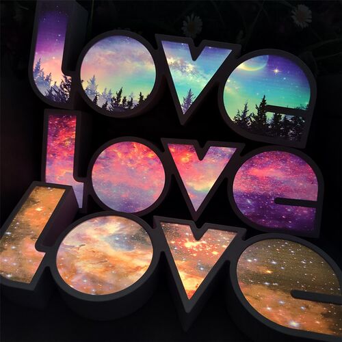 LOVE灯箱LED字母灯求婚表白背景装饰桌面氛围灯家用卧室浪漫装扮