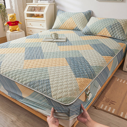 乳胶凉席床笠款三件套夏季冰丝加厚床笠23新款床垫保护罩软垫防滑