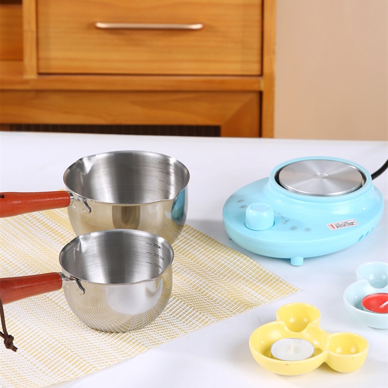 融化蜡瓶糖制作工具加热垫不锈钢小锅融蜡熔炉容器55度恒温加热炉