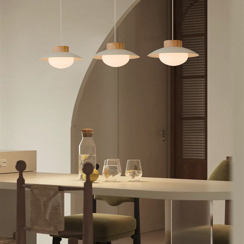 餐厅吊灯 2023新款餐桌灯吧台艺术创意飞碟全光谱护眼餐吊灯