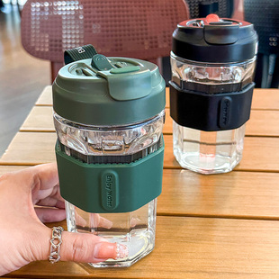 创意杯子咖啡杯磁吸式茶水分离杯泡茶玻璃杯女新款2024办公室水杯