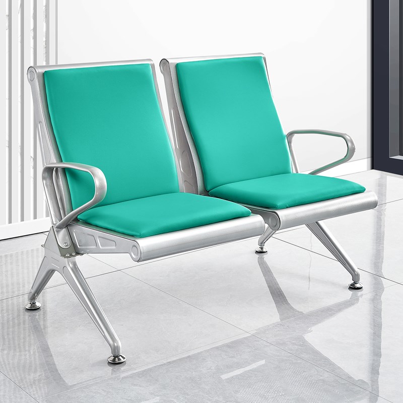 加厚坚固三人位连排椅加高靠背等候椅机场椅长排椅候诊椅公共座椅