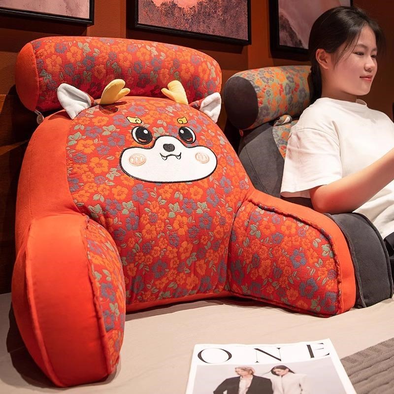 龙年靠垫床头软包护腰靠枕孕妇枕沙发学生宿舍床上看书抱枕大靠背