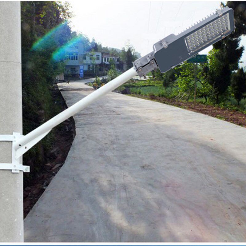 LED挑臂路灯杆全套吸墙灯抱箍支架道路灯庭院灯1米挑臂防水镀锌