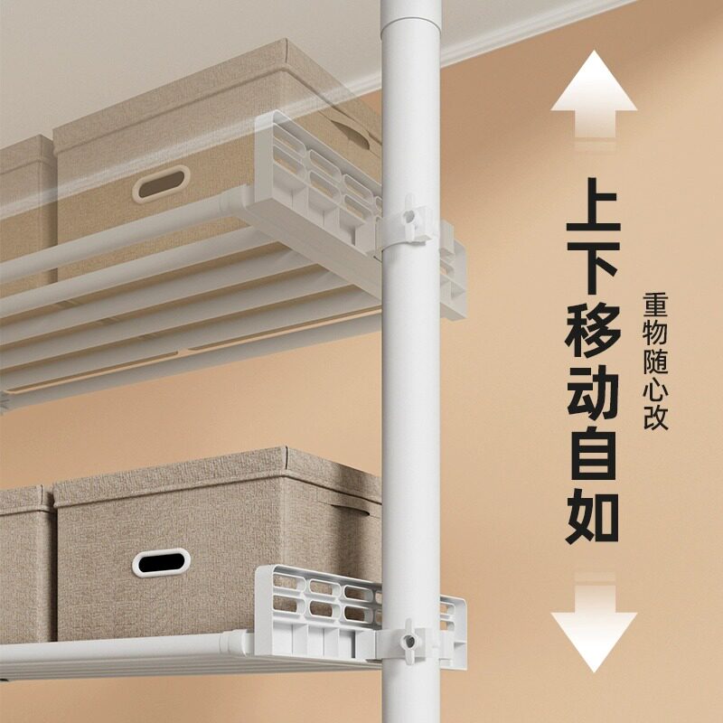 顶天立地简易衣柜开放式衣帽间挂衣架置衣架晾衣T架落地金属衣架