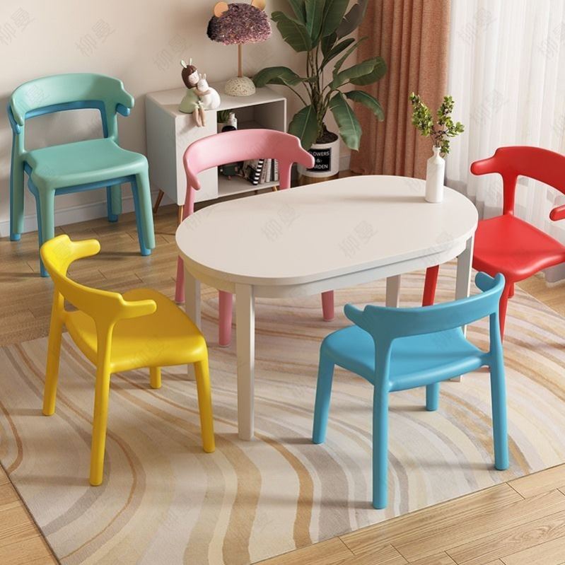 塑料小椅子板凳小凳子家用防滑儿童椅子加厚幼儿园靠背椅宝宝餐椅
