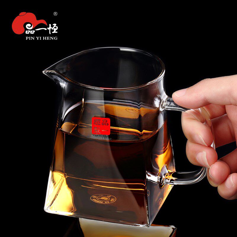 品一恒玻璃大号公杯公道杯耐高温加厚耐热分茶器功夫茶具零配茶海