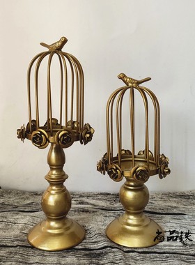 鸟笼式橱窗摆件样板房装饰道具咖啡厅软装饰品婚庆甜品台装饰摆件