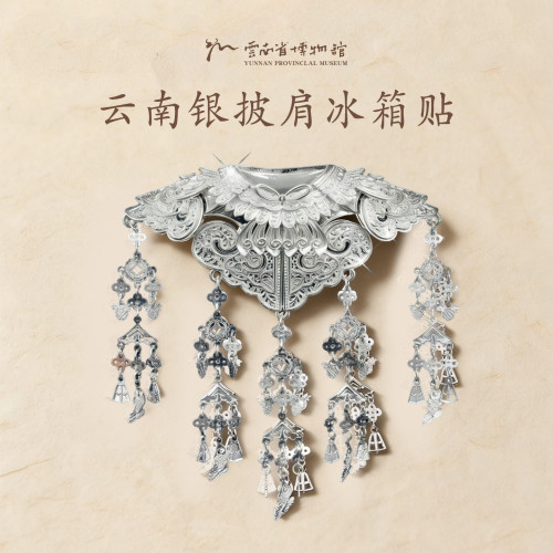 精致到心动的云南银披肩冰箱贴